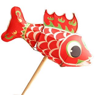 非遗文化宋制鱼灯笼中国风复古风三段摇摆发光手持锦鲤鱼花灯宫灯