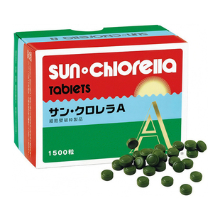 日本直邮代购 Sun Chlorella破壁小球藻片1500粒健康体质非螺旋藻