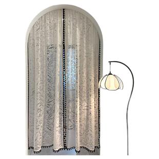 芳菲蔓影门帘唯美镂空设计纱帘暖阳色氛围帘中古风门帘风水隔断帘