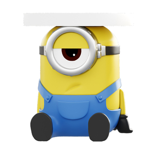 小黄人茶几摆件落地大号存钱罐可爱卡通边几床头柜创意小小兵公仔