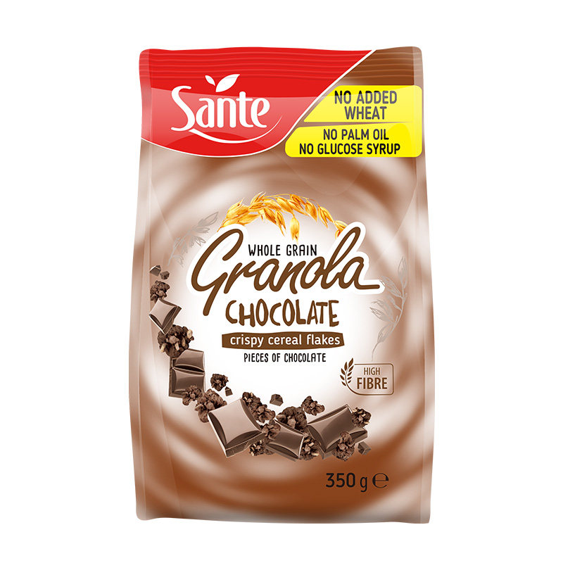 波兰进口sante三特巧克力麦片干吃脆燕麦混合多水果谷物早餐冲饮