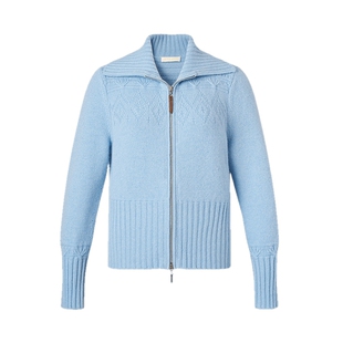 【羊毛羊绒】ELSEWHERE珂思商场同款松弛翻领针织开衫2025冬新款