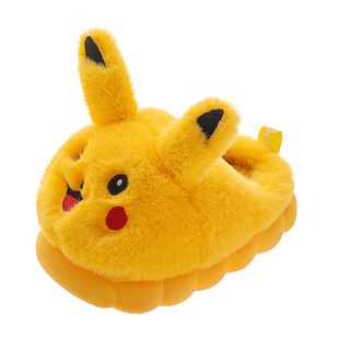 儿童棉拖鞋冬季男女童室内防滑宝宝可爱卡通kitty猫保暖包跟棉鞋