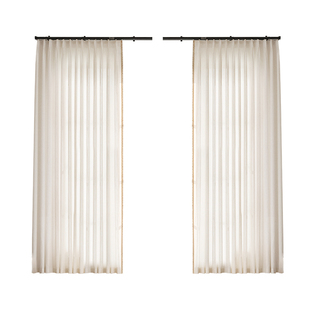 【重工系列】中古风亚麻知秋纱帘窗帘卧室客厅复古轻奢窗纱法式