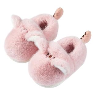 亲子儿童棉拖鞋女孩2025新款冬季女童可爱室内防滑男童宝宝毛拖鞋