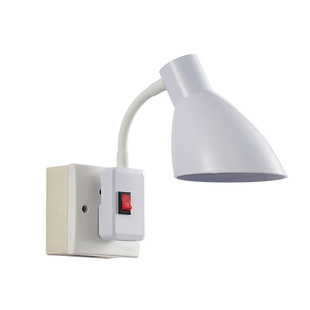 台灯插电带灯罩床头小夜灯护眼书桌学习照明卧室插座壁灯宝宝夜灯