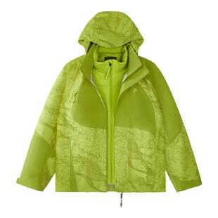 FILA FUSION斐乐潮牌棉服两件套男2026春季新款宽松满印连帽外套