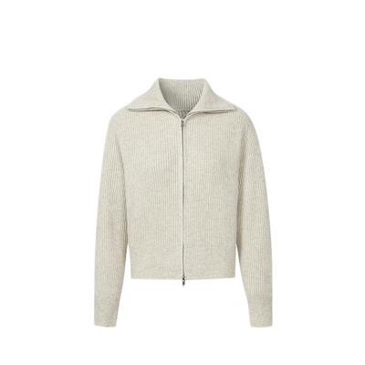 GCRUES短款立领毛衫拉链门襟