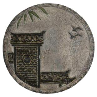 花园汀步石仿古地砖庭院草坪文化青石脚踏板中式日式院子装饰垫脚