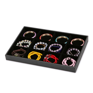 戒指项链收纳托盘绒布手镯耳环珠宝格子摆摊道具饰品首饰展示盘