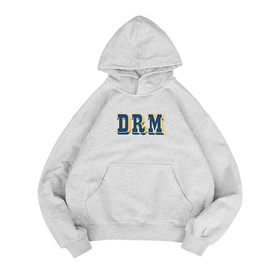 重磅落肩短款印花连帽卫衣秋冬