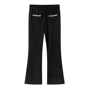 巴拉巴拉女童长裤小香风喇叭裤秋装针织裤子中幼童舒适时尚百搭潮