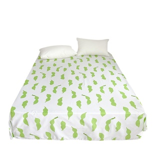 豆荚时节 | 原创清新田园豆荚60支全棉贡缎床单长绒棉床笠可定制