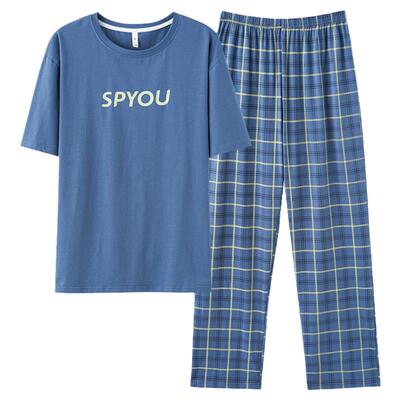 抗菌透气新疆棉情侣睡衣套装