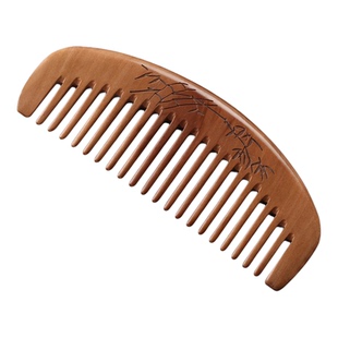 天然桃木梳子粗齿梳子家用宽齿大齿梳头皮经络按摩梳卷发梳