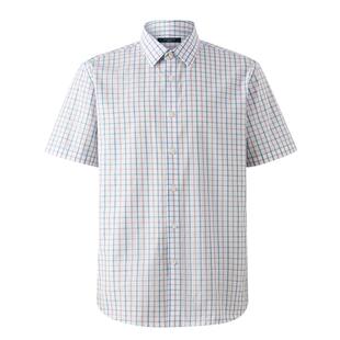 SCOFIELD男士25夏季新品舒适纯棉时尚通勤清新小格子短袖格纹衬衫