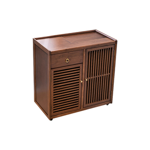 方华中式阳台移动茶台楠竹茶桌沙发边茶水柜烧水柜茶客厅家用几桌