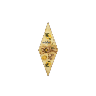 ECRIVAIN 黄色桑蚕丝菱形丝巾 设计师款 YOUNGC买手店