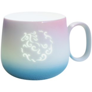 山水间如意十二生肖马咖啡杯景德镇玲珑陶瓷马克杯女男生日礼物杯