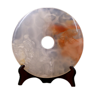 正品天然阿富汗玉平安扣摆件家居摆件客厅摆设玉璧和氏璧玉石摆件