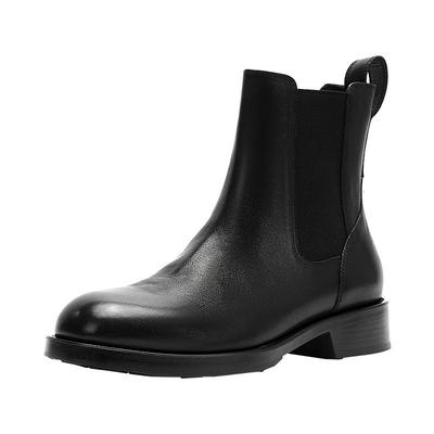 哈森英伦复古切尔西靴女短靴秋冬新款套脚烟筒靴HWA240105