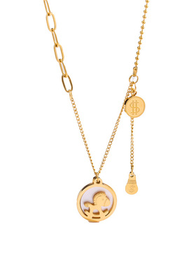 时尚气质百搭个性小木马吊坠项链女新款轻奢高级感潮小众项饰