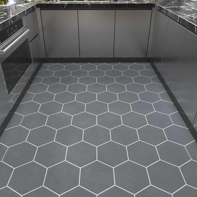 皮革厨房地垫六边形简约脚垫清理垫耐磨可房间门裁剪地毯易家用