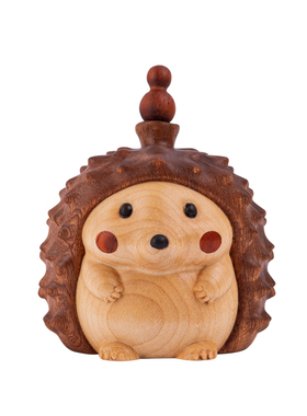 小刺猬摆件/创木工坊可爱创意治愈车载桌面家居装饰品生日礼物