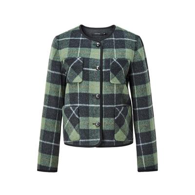 颜域小香风格子双面呢外套