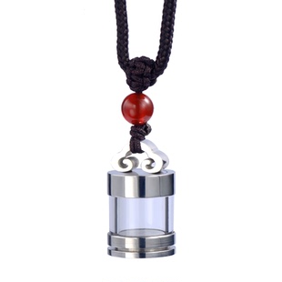 嘎乌盒可开合空心吊坠小瓶子装朱砂金银色项链六字真言楞严咒挂件