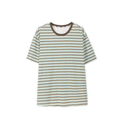 安之伴夏季纯棉条纹宽松单件睡衣