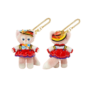 上海迪士尼国内代购彩色庆典街头派对玲娜贝儿毛绒公仔钥匙扣挂件