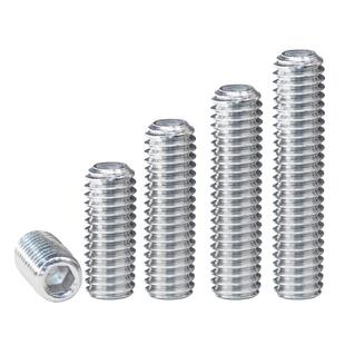 英制不锈钢凹端机米内六角紧定螺丝304顶丝美制基米无头止付螺钉