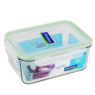 进口玻璃保鲜盒水果长方形保鲜碗学生便当饭盒带盖耐热微波炉专用