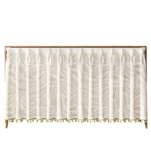 高级感柜子遮挡帘遮丑纱帘置物架储物柜货架防尘帘子魔术贴免打孔