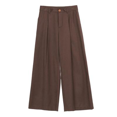 谜底阔腿裤女士秋新品通勤风优雅气质宽松垂坠长裤243MK1140