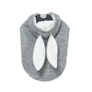 sniff宠物狗狗猫咪秋冬可爱兔耳兜帽针织打底法斗泰迪比熊卫衣服