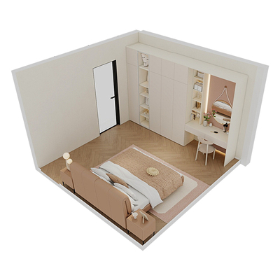 全友全屋定制衣帽间平开门衣柜梳妆台一体家用卧室家具储物柜定制