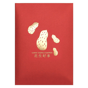 生肖龙年红包袋中式复古花生好事大号柿柿如意姓氏定制利是封新年