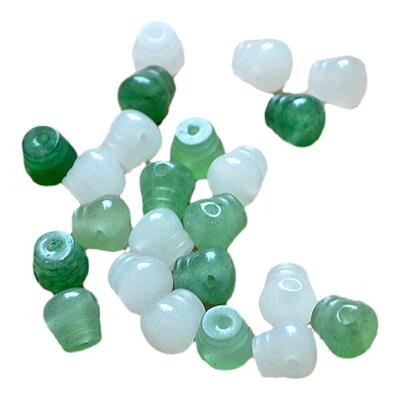 天然东陵玉白玉三通佛头配件佛塔