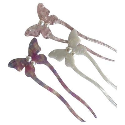 韩国醋酸蝴蝶高级感发簪