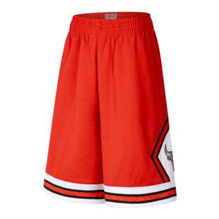 MN公牛队97-98赛季75周年球裤经典美式复古纪念透气运动短裤NBA