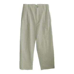卡其绿哈伦裤子女款夏微胖大码显瘦小个子九分气球裤直筒梧桐裤潮