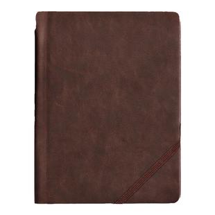 得力22259皮面笔记本子带插笔工作会议记录本a5手帐本简约大学生日记本文具b5加厚本子商务办公记事本