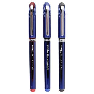 日本Pentel派通BLN25速干中性笔ENERGEL拔帽式学生用考研办公考试速干水笔0.5大容量签字黑红蓝笔