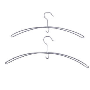 实心304不锈钢衣服架加粗长大衣挂无痕晾晒衣架护肩T恤西装礼服架