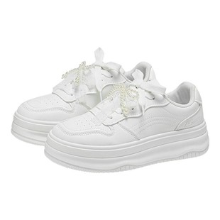 回力厚底小白鞋女款2026春季新款芭蕾风鞋子运动休闲鞋子白色板鞋