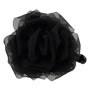 高定多色~ 夏日淡雅紫色花朵网纱香蕉夹小号发量少横夹氛围感发夹