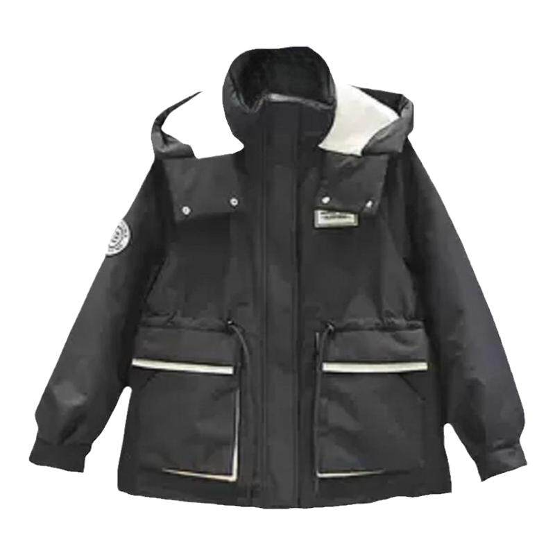 黑色新款宽松羽绒服派克服女粉色冬季冲锋衣女外羽绒外套大码爆款