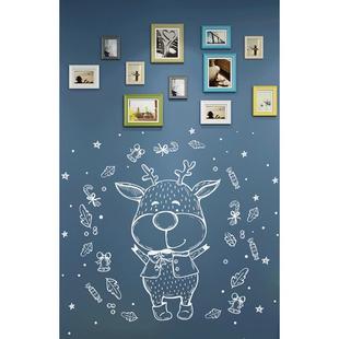 磁博士黛灰色双层磁性黑板墙贴儿童创意涂鸦墙环保可擦写无尘黑板家用磁力白板写字板办公教学磁吸画板定制